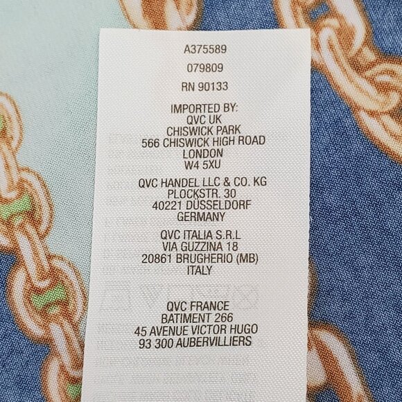 Bob Mackie Wearable Art L Tunic Top Chain Print Multicolor Liquid Knit Pullover - Picture 8 of 10